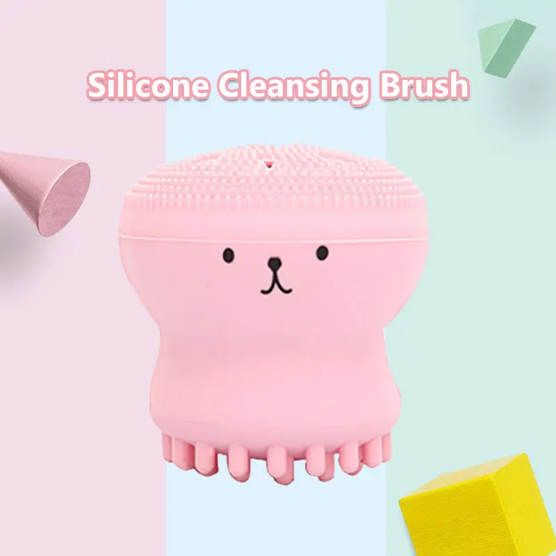 Face Cleaning Brush Sponge 4 Colors Silica Gel Massage Clean Beauty Skin Face Cleaner Men
