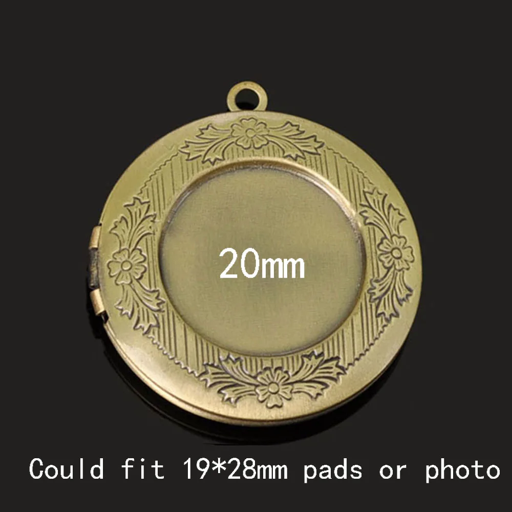 1 шт 32 мм Внутренний 24,5 мм латунный круглый медальон фото диффузор ожерелье медальон модные подвески для DIY Свадебные ювелирные изделия