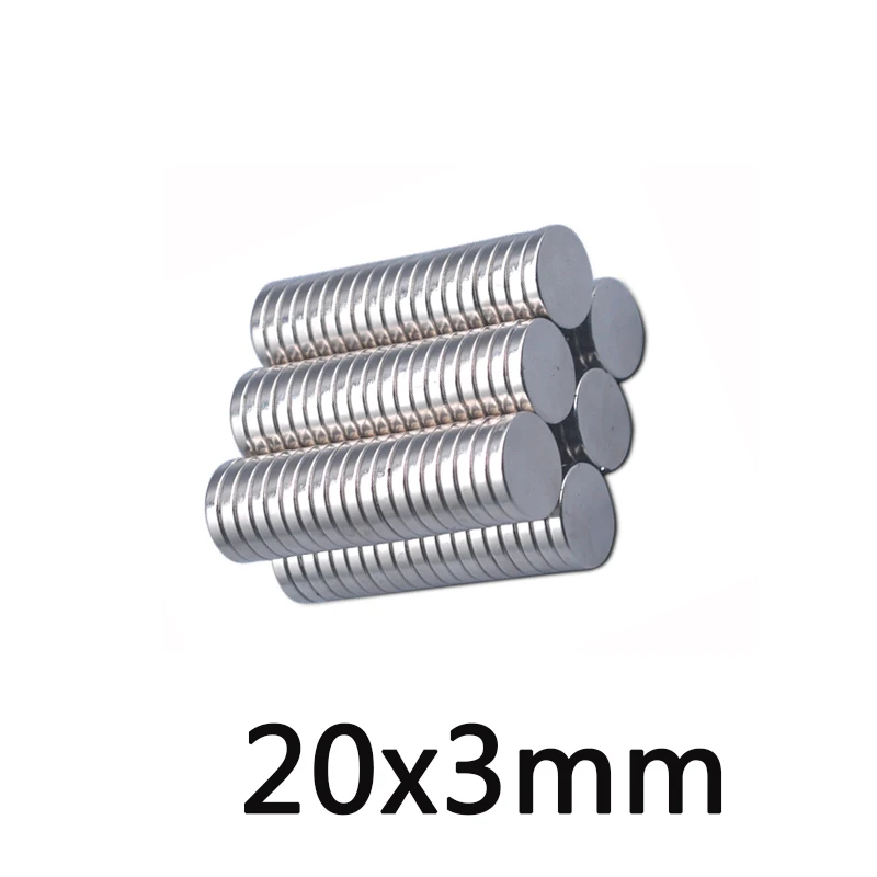 5/20/50 шт 20x3 мм N35 мини супер сильный редкоземельный магнит на холодильник постоянный магнит 20*3 мм небольшой круглый неодимовый магнит