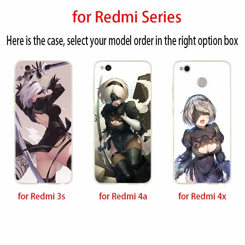 Мягкий силиконовый чехол для Xiaomi Redmi 9a 8a 7a 6a Note 9 8 7 6 5 Pro 9s 8t Модный nier automata|Бамперы| |