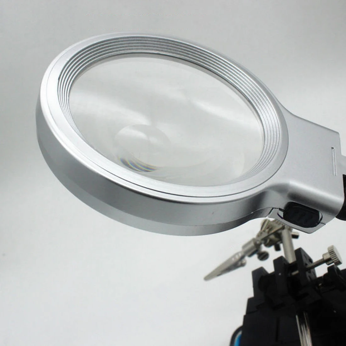 3X 4.5X объектив сварочное увеличительное стекло со светодиодный светильник Вспомогательный зажим лупа Настольная Лупа сторонняя ручная пайка инструмент для ремонта