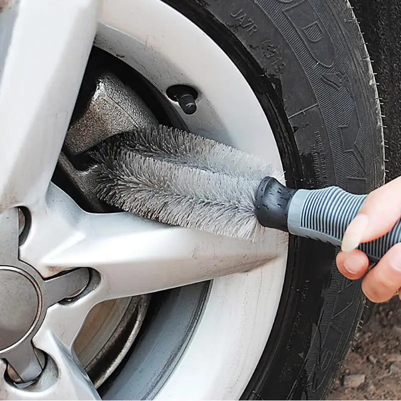 

VODOOL Car Wheel Brush Gray Car Wash Soft Rubber Grip Cheap Brush Car Cleaning Supplies Car Washing Brush cleaning brush Tool