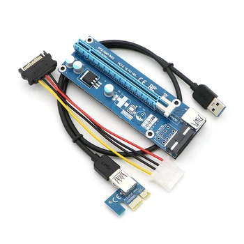 

PCI-E 1x to 16x Riser Card Extender with Molex 4Pin Connector for Bitcoin Mining.