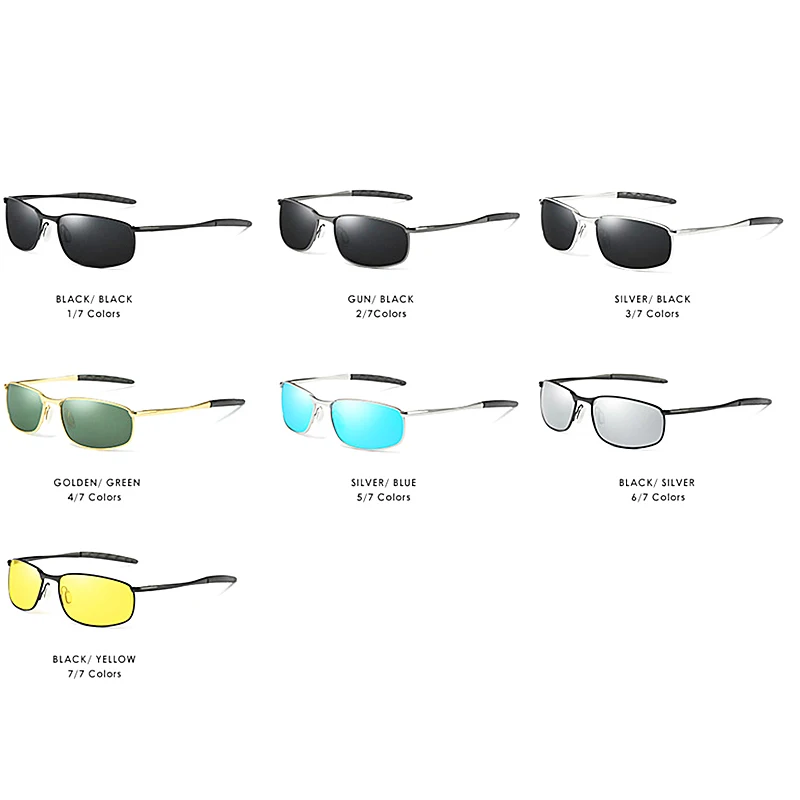 KEITHION Polarized Sunglasses Men UV400 Mirror Sun Glasses Metal Frame Vintage Retro Lunette De Soleil Homme