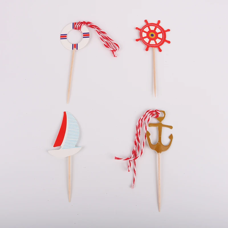 72 Pieces Marine Voile Ancre Decoration De Gateaux Pour Garcon