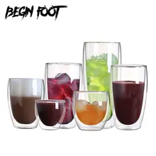 Bodum беременных термостойкие двойные стенки Стекло Пиво кофе чашки набор ручной работы Креативные пивные чайные кружки прозрачная Питьевая Посуда