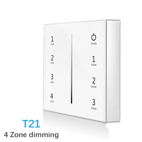 2,4 г T21/T22/T24/T25 4 зоны Smart Touch Панель удаленного светодио дный диммер затемнения/RGB/RGBW/RGB+ CCT Яркость светодио дный контроллер для светодио дный полосы - Цвет: LSD-T21 Only