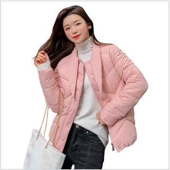

Autumn Winter Jacket Women Fashion Warm Parkas Female cotton Slim Winter Coat women 2019 short student parka Outwear 229