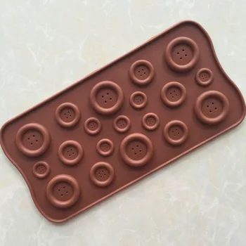 

Button shape Fondant Cake Molds 3D Silicone Soap Chocolate Candy Decorative baking Bakeware kitchen accessories