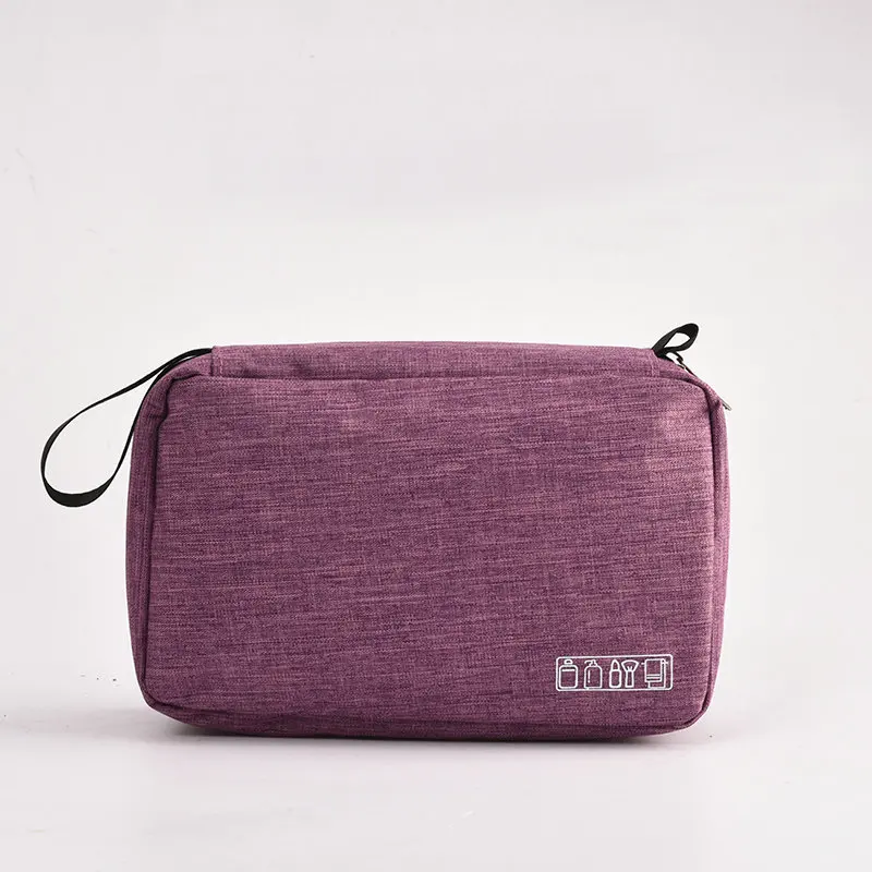 Hanging Travel Toiletry Bag for Men and Women Makeup Bag Cosmetic Beautician Folding Bag Bathroom and Shower Organizer toilettas - Color: Purple Toiletry Bag