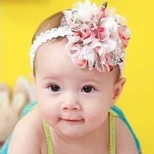 New Baby Flower Headband Girl Lace Infant Hair Weave Baby Accessories Lace Bow Flower Star Print Infant Cotton Hair Band