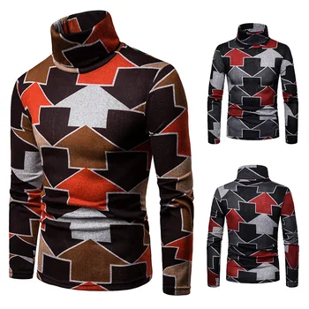 

Mens Slim Fit Knitted Pullover Sweater Coat Stripe Floral Sweater Tops Knitwear