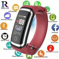 RollsTimi Smart Bracelet Fitness LED Screen Sleep Tracker Blood Pressure Monitor Women Smart Wristwatch Waterproof IOS Android