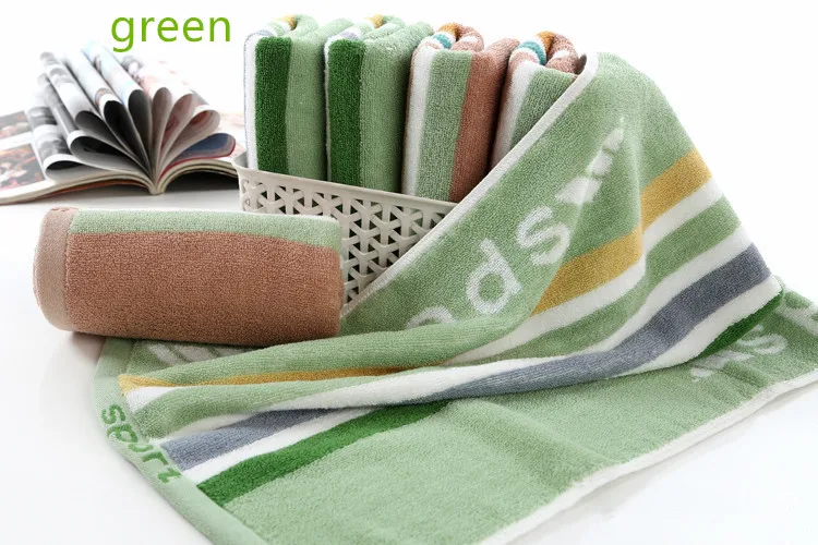 Comfortable stripe sport towel quick drying cotton hand towel running