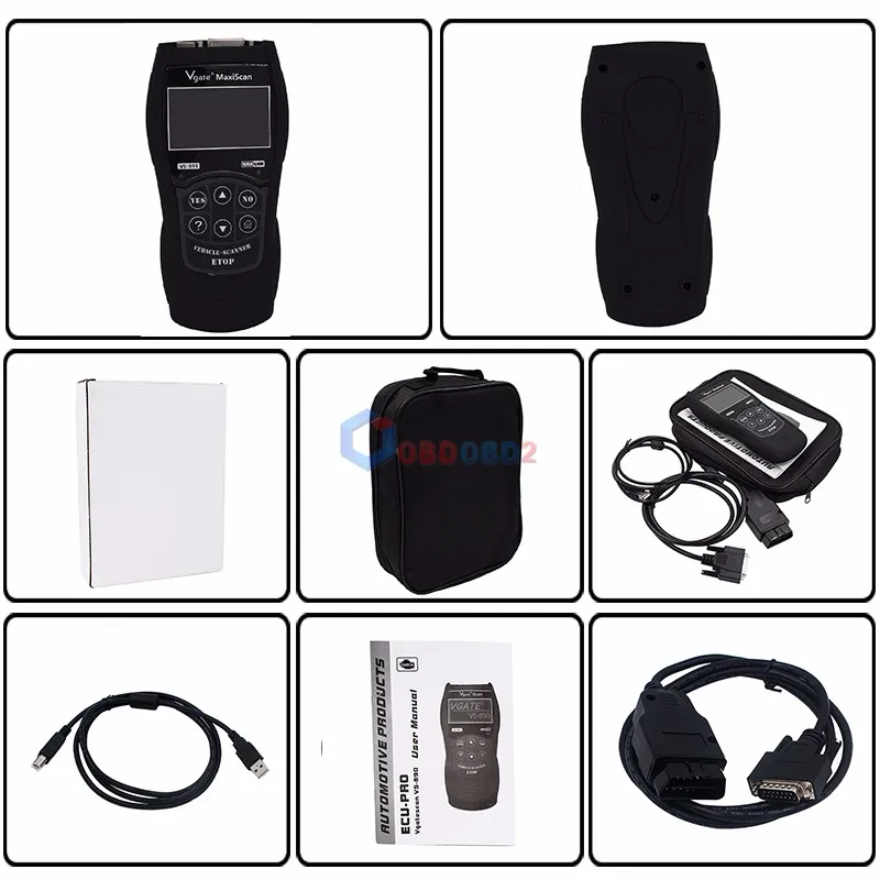Лучшая цена Vgate VS890 автомобильный диагностический инструмент multi-язык VS 890 OBD2 Автомобильный сканер Maxiscan Vgate VS-890 обсидиан инструмент