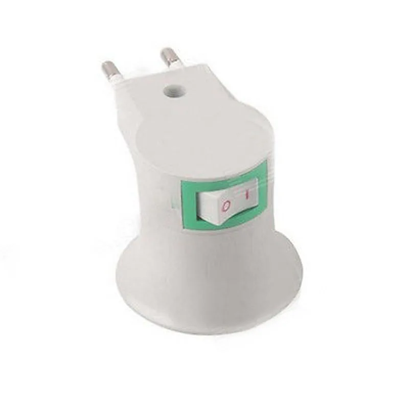 

Plastic Material E27 Screw Lamp Bulb Socket Bases Holder Bracket LED Bulb Adapter Converter Socket with ON/OFF Switch