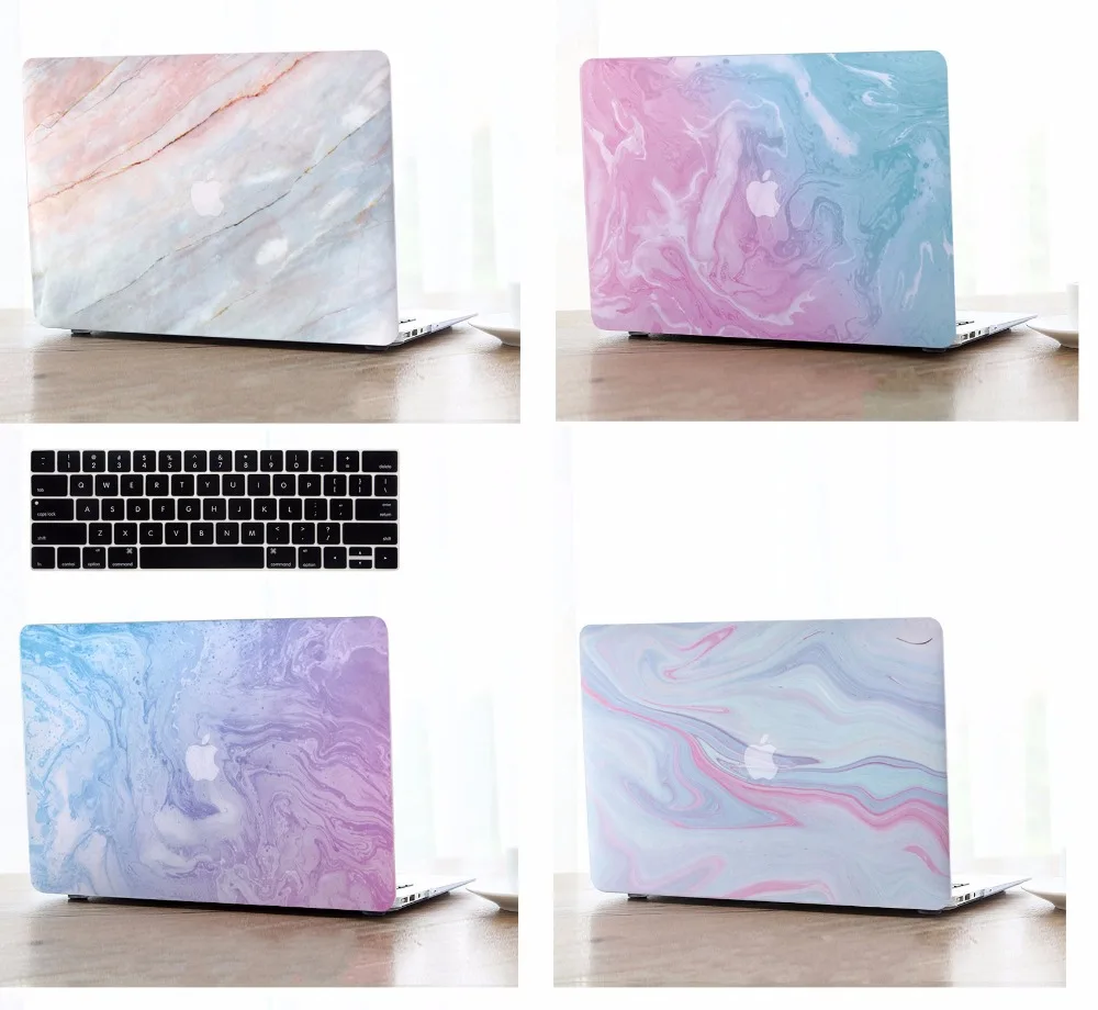 Marble Pattern Protective Hard Shell Case Keyboard Cover Skin Set For 11 12 13 15 font