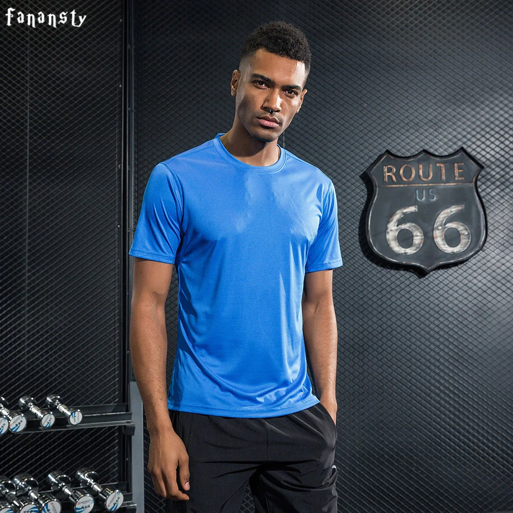 Sport T shirt Men Breathable Running Shirt Jogging Loose Gym T shirt