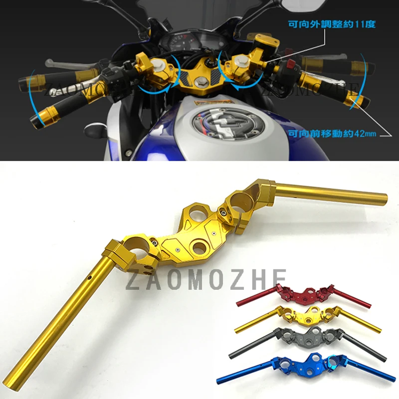 

For Yamaha R3 R25 Adjustable Handlebars Handle Bar Triple Clamp Kit For Yamaha YZF-R3 YZF-R25 2014 2015 2016