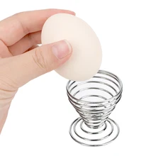 Нержавеющая сталь Весна для яиц сиденье стеллаж для хранения с полками из вареных яиц держатель Поддержка для чашка из тончайшего фарфора Кухня инструменты для завтрака