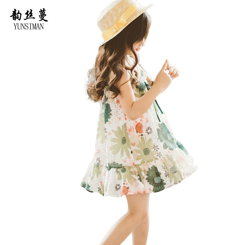 

Fashion Children Big Flower Mini Dresses for Girls 6 7 8 9 10 11 12 Years Floral Print A-line Summer Girls Party Lace Dress 5C19