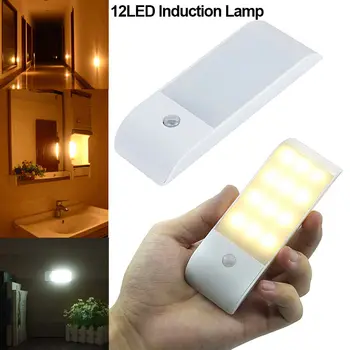 

Motion Sensor Night Light 12 LED Rechargeable Magnetic Lamp for Wardrobe Cabinet Kitchen GHS99