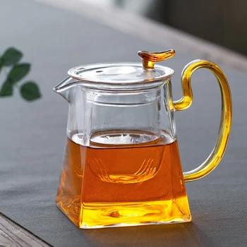 

400ml/450ml Creative High Temperature Resistance Thicken Glass Filter Pot Handle Teapot Handle Kettle Drinkware Teaware Decor