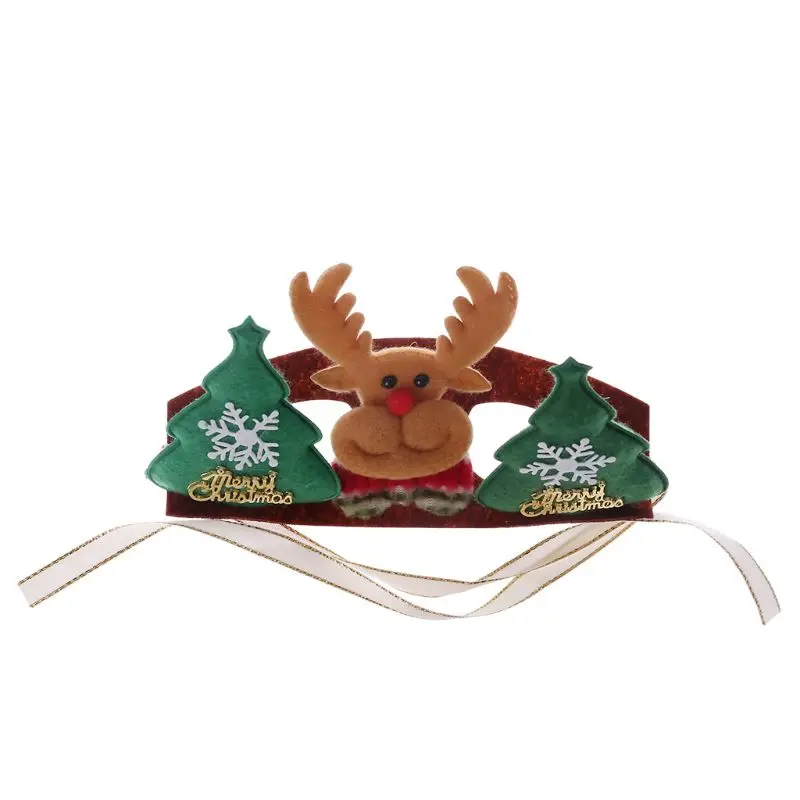 Рождественский костюм для домашних животных повязка на голову шляпа оленя Собака Щенок Кошка Косплей товар для фестиваля - Цвет: Green Deer S