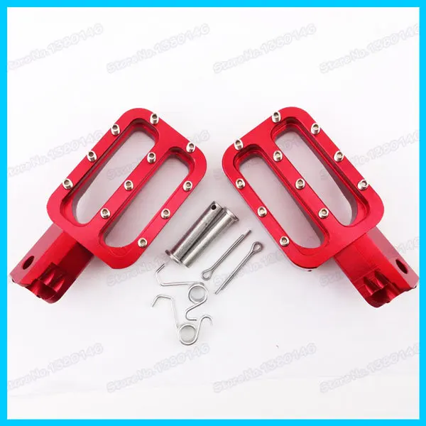 Motocross CNC Red Foot pegs For Chinese 50cc 160cc KLX TTR SDG CRF SSR XR Pit Dirt Bikes Atv 