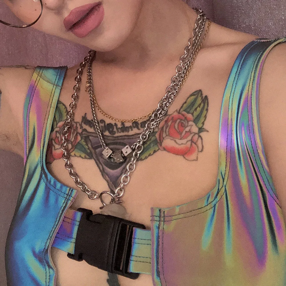 Женский светоотражающий Топ на пуговицах с вырезами, сексуальный укороченный топ 2019, летний модный сексуальный короткий Топ без бретелек
