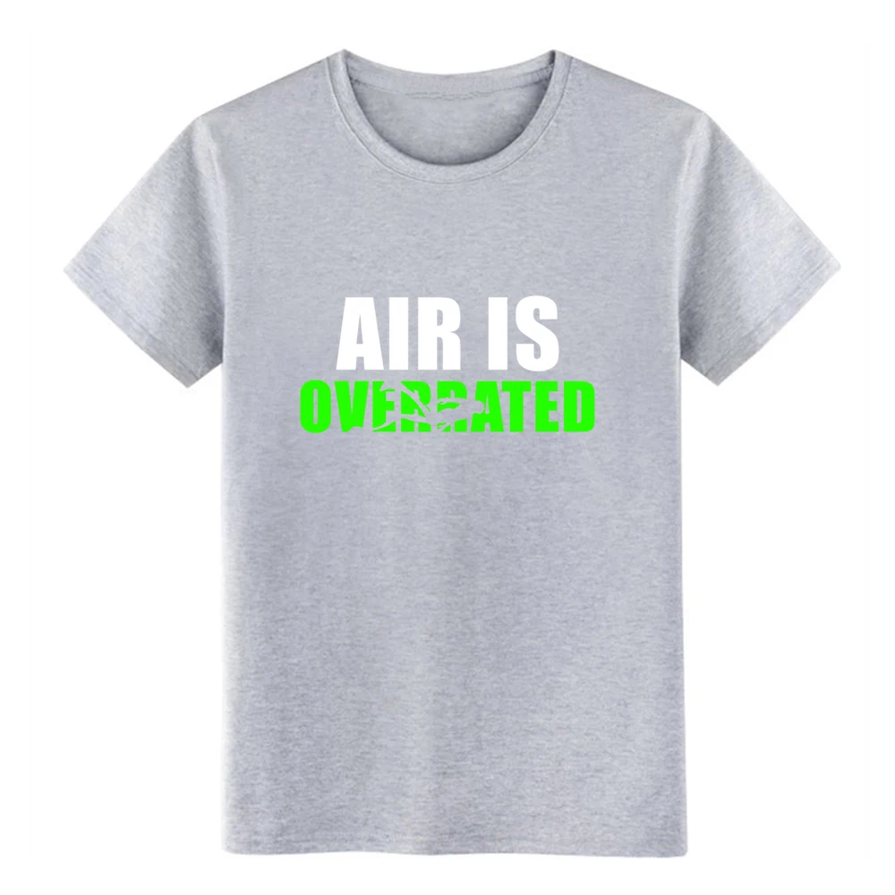 Мужская футболка Air is overrated дизайнерская из 100% хлопка с круглым вырезом милая