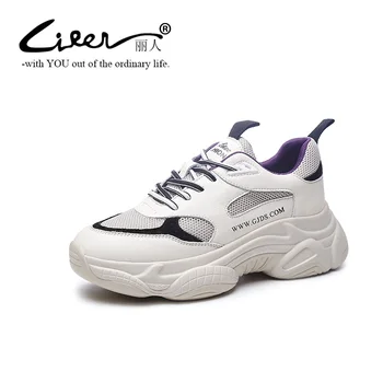 

Liren 2019 New Fashion Style Microfiber Leather Women Sneakers Spring Autumn Casual Shoes for Girls Suede Leather Platform Shoes