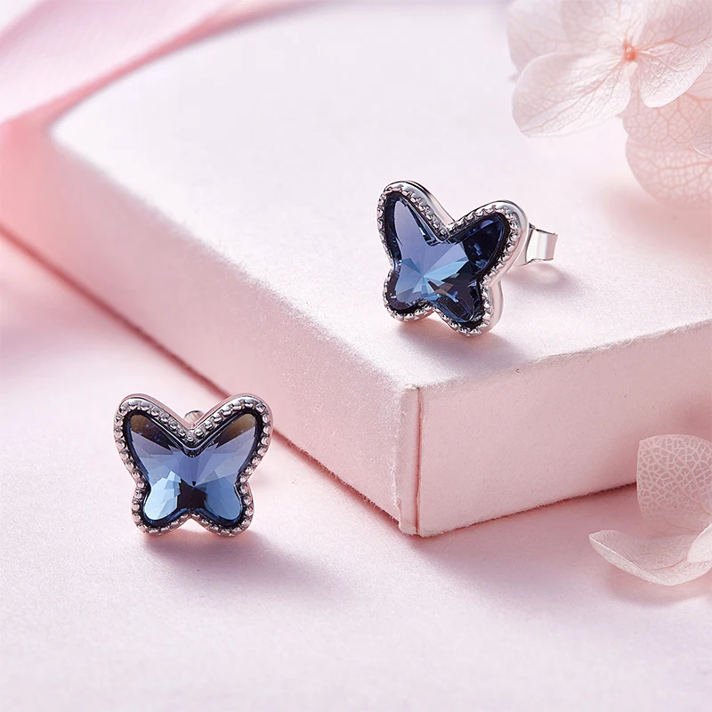 Женские серьги гвоздики из серебра 925 пробы с кристаллами|women earrings crystal|earrings rhinestone