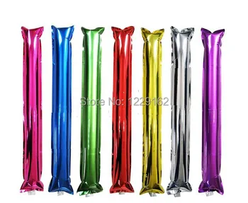 

Free Shipping (10pairs/lot) foil Inflatable cheering stick air bang stick noise maker for parties and sports games