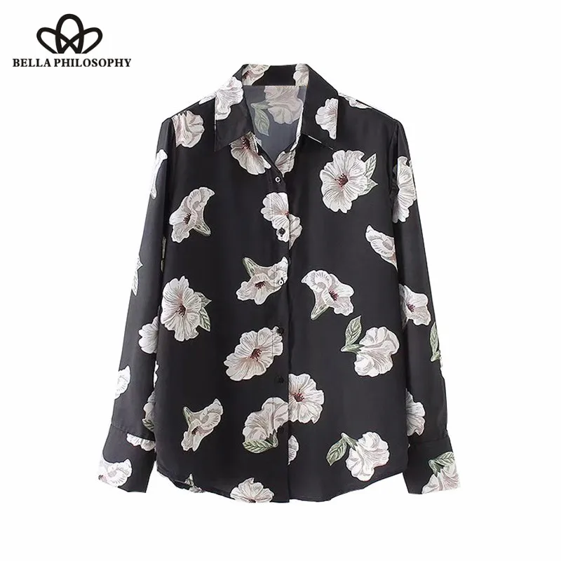 Wonder 2018 new autumn Vintage Chic Floral Print Tops Blouses Lapel Collar Long Sleeve Office Ladies Shirts Casual Blusas Mujer