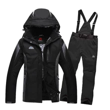 Free shipping skiing jacket+pants snow ski suit winter clothing Men and women couple models clothes Snow Thicken board clothes