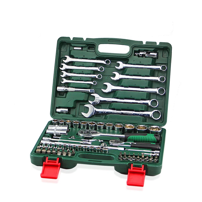 82 unids la combinación trinquete Llave de Torque 1/2 de reparación de automóviles, herramientas de mano para coche Kit de un juego de llaves DN105