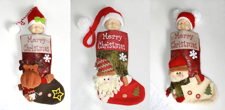 Bolsa de Dormir Boneco de Neve Bolsa de Presente do Feriado com Chapéu Natal Estocagem Kits Bebê Foto Adereços Traje Santa Rena Personagem 3d 7 rena natal personagem 3d saco de presente do feriado com chapéu