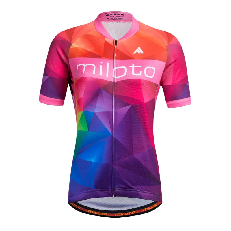 MILOTO Для женщин Vélo летняя одежда для велосипедных гонок Ropa Ciclismo короткий рукав mtb футболка для езды на велосипеде Майо Ciclismo - Цвет: Синий