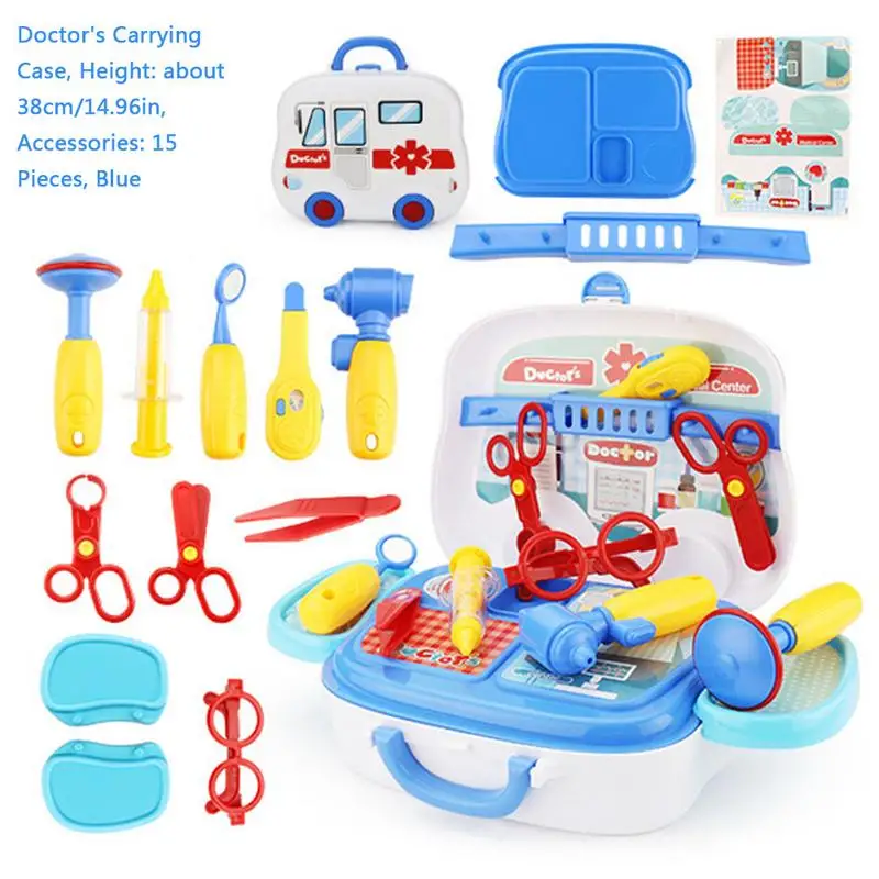 Children's House Play Educational Toy Set Medical Care Kitchen Tool Cosmetics Portable Suitcase Toy