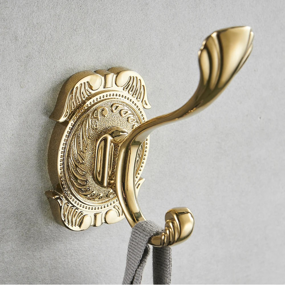 New Design Robe Hook,Clothes Hook,Solid Brass Construction With GoldenSilverAntique Bronze Finish Bath Accessory (5)