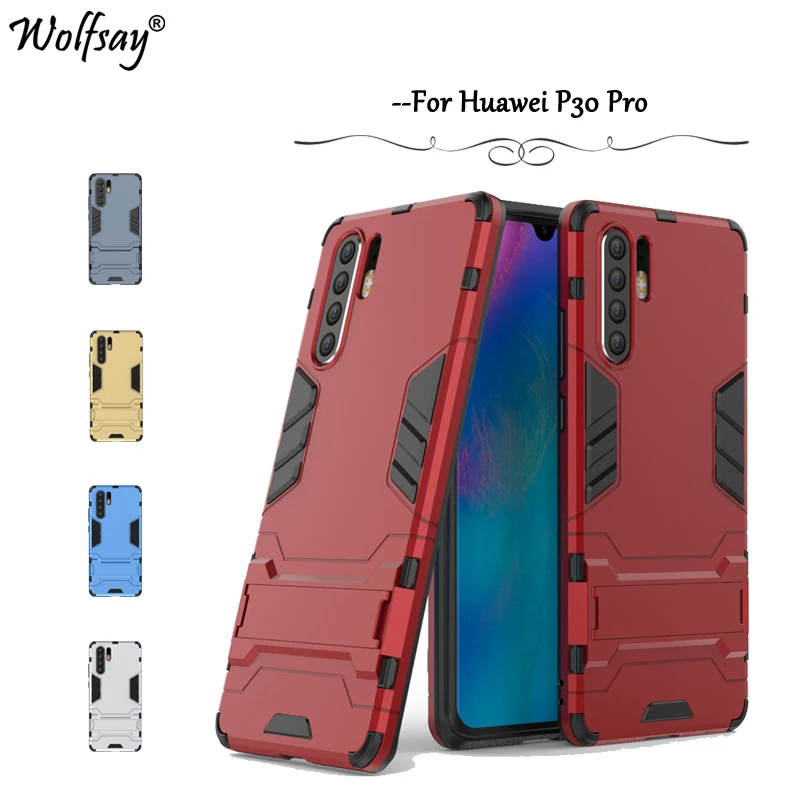 

Huawei P30 Pro Case Wolfsay Slim Armor Robot Soft Rubber Hard PC Phone Case For Huawei P30 Pro Back Cover Huawei P30 Pro Fundas