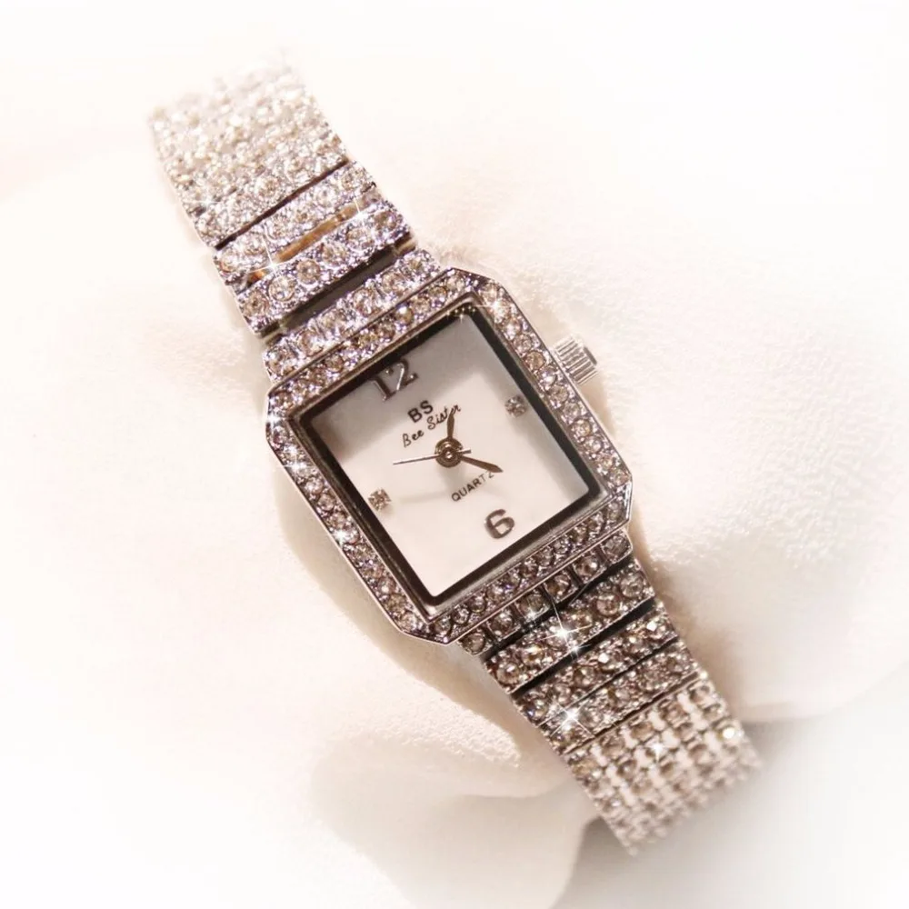 

Rhinestone Decoration Ladies Quartz Women Bracelet Watch Crystal Analog Wrist Watch Relogio Feminino