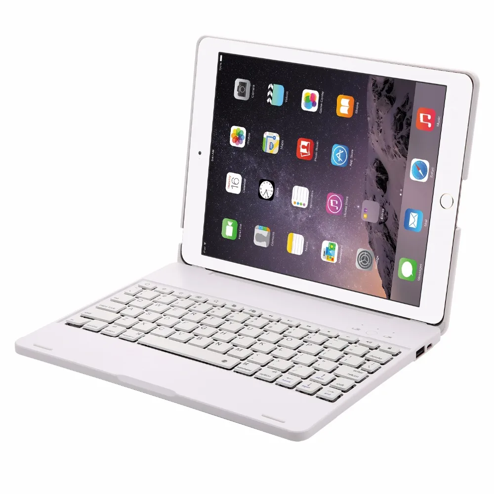 ABS для iPad 2 iPad 3 iPad 4 чехол с клавиатурой Крышка Bluetooth беспроводная Funda для iPad 2/3/4 крышка клавиатуры подставка 9,7'' - Цвет: White