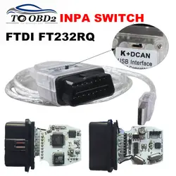 Для BMW + DCAN FTDI FT232RQ совместим с INPA USB OBD2 интерфейс включен Функция поддерживает K-Line протокол Цвет опционально
