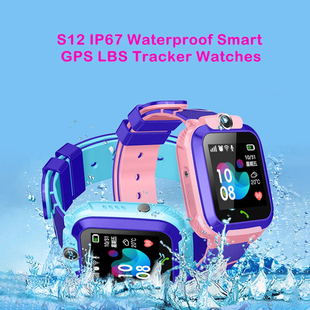 

SOS Smart Waterproof GPS Tracker Wristwatch for Kids Security Anti-lost Remote Control Touch Screen SIM Call Phone
