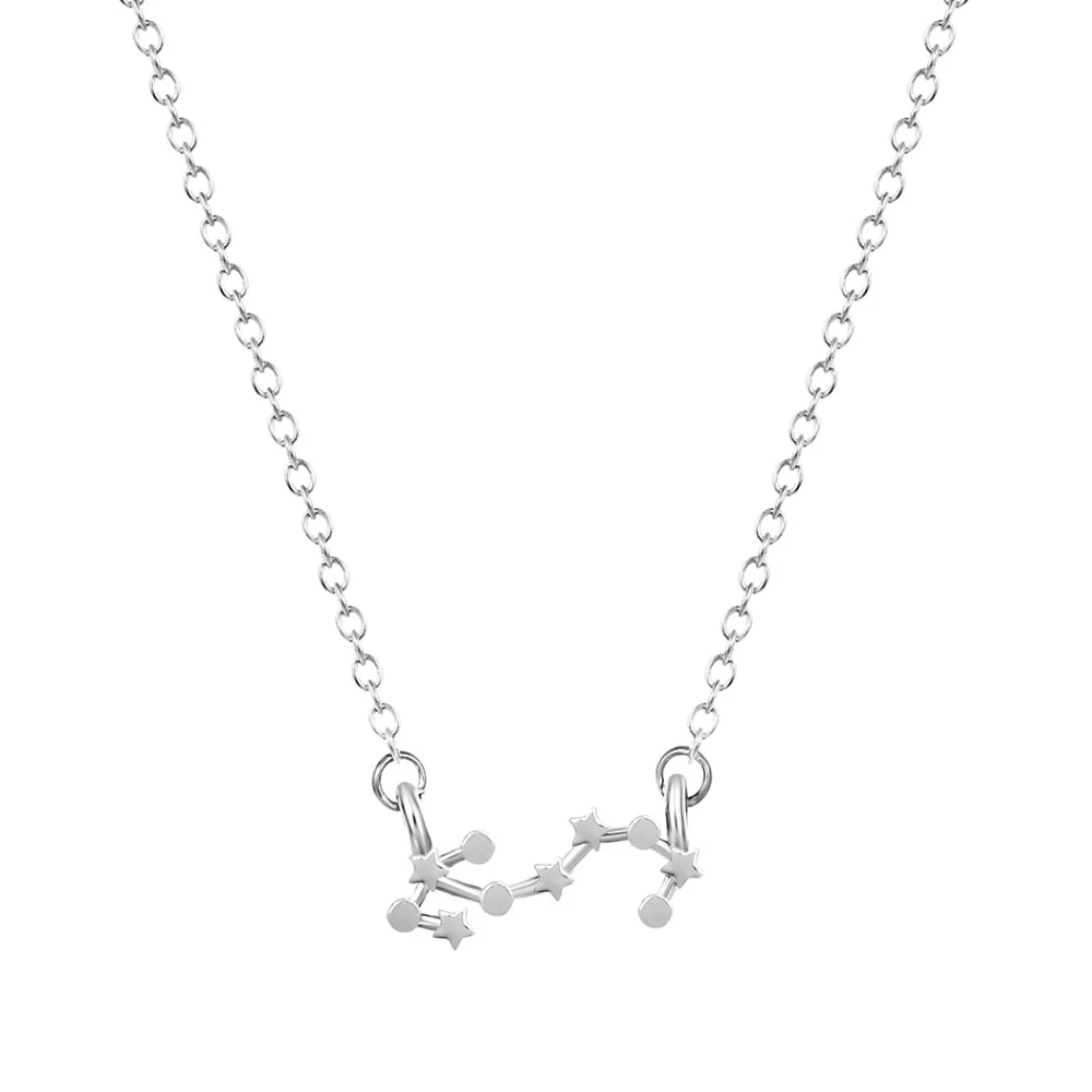 

Kinitial Birthday 24/10-22/11 Gold Silver Scorpio Necklace Zodiac Sign Constellation Pendant Necklace Elegant Horoscope Jewelry