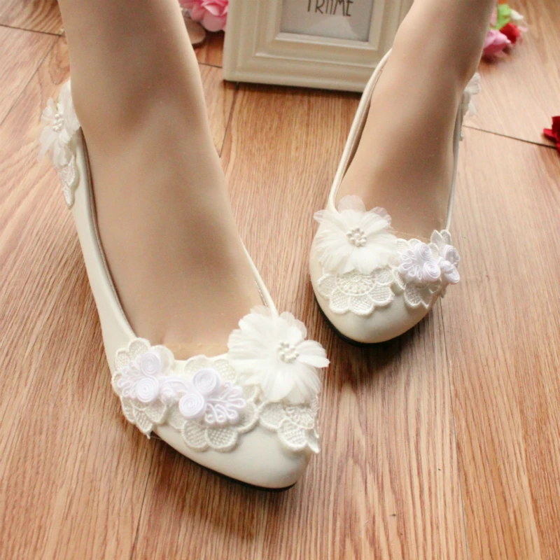 Flat Bridal Shoes For Pregnant Brides