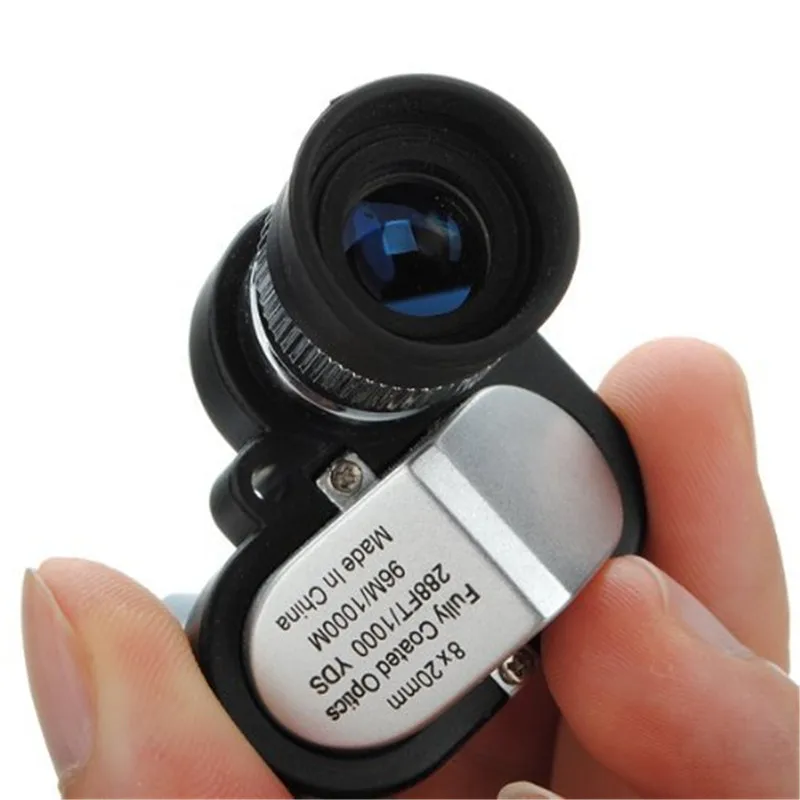 Outdoor Monocular Telescope Mini 8 x 20mm Portable Adjustable Metal