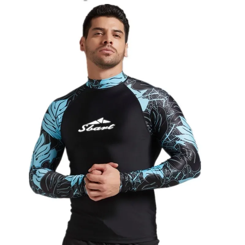 2019 Men Rashguard Windsurf Lycra Rash Guard Surf Shirt Long Sleeve